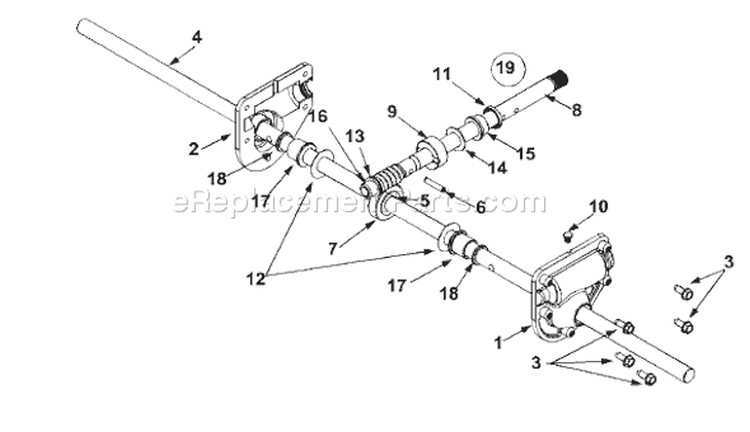 Page D Diagram and Parts List for 31AE633E401 2001 Yard Man Snow Blower